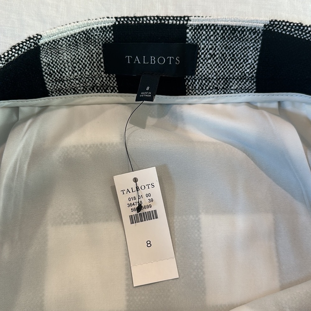 NWT Talbots gingham skirt, size 8 - Picture 5 of 5